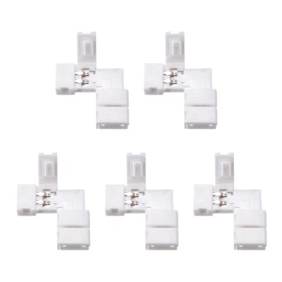 8mm 2P Conector Esquina En Forma L Para Tira Luces Led Un Solo Color 3528 5Pcs - Imagen 1 de 3