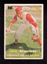1957 Topps #222 Alex Grammas Cincinnati Redlegs Baseball Card FR .... 12% off 2+