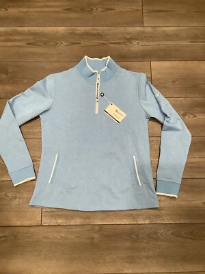 Womans Footjoy Size Medium Half Zip THE CLIFFS LOGO  nwt Blue - Image 1 of 4