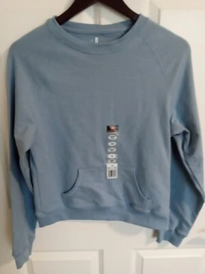 NUEVO CON ETIQUETAS SUDADERA RUSSELL ATLÉTICA AZUL CLARO 100% ALGODÓN MUJER TALLA M Foto 1 de 3