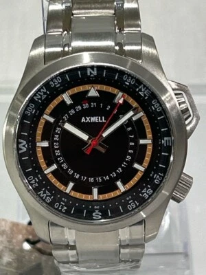 Axwell Vertigo Miyota fecha automática - AXWAW101-10-MIY-SS esfera negra (NJL028908) Foto 1 de 4