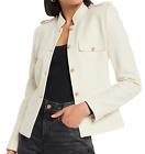 NEW EXPRESS CREAM GOLD NOVELTY BUTTON STRUCTURED JACKET SIZE SMALL