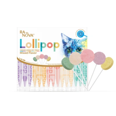 RANOVA Cat Treats Freeze Dried Lollipop Mix Flavour 15pcs x 10 pack AU STOCK - image 1 of 3