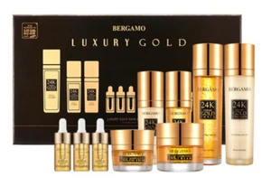 Bergamo Luxury Gold Skin Care Set Anti-Wrinkle K-Beauty - Picture 1 of 12