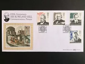 GB Benham 1995 Communications Set on Rowland Hill First Day Cover, Kidderminster - Bild 1 von 1
