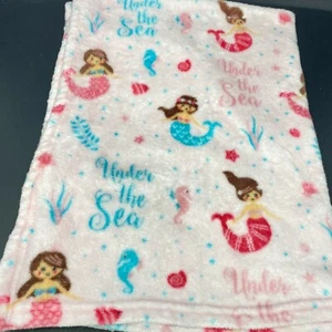 SL Home Fashions Coperta Rosa per Bambini Sotto il Mare Teal Sirene RN 119741 - Foto 1 di 4