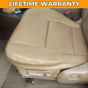For TOYOTA TUNDRA SEQUOIA 2000 To 2004 Driver Bottom Seat Cover Tan Leather - Picture 1 of 19