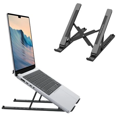 Portable Laptop Stand, OMOTON Laptop Stand for Desk Ergonomic 7-Levels Angles... - Image 1 of 4