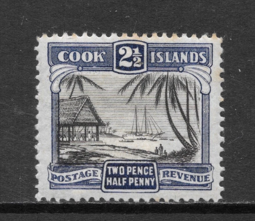 1932 COOK ISLANDS, SG102 MINT CAT £28 KGV, KG5, PERIOD, PINE TREES, SHIPS - Image 1 of 1