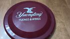 Yuengling Yuengs & wings flying disc. maroon/red in color. Ideal for man cave