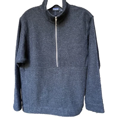 VNTG Patagonia Wool Heavyweight 1/2 Zip Sweater Size XS Charcoal - Image 1 of 4
