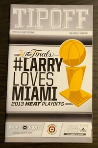 MIAMI HEAT FINALS PROGRAM VS SPURS JUNE 9 2013 LEBRON JAMES DWYANE WADE BOSH - Picture 1 of 1