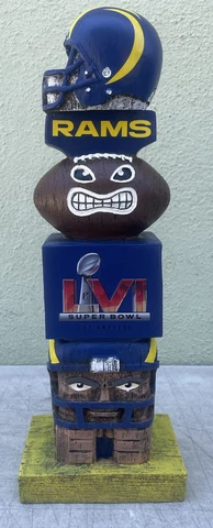 Los Angeles Rams Football Super Bowl 56 Champions Mascot Tiki Totem NFL **NEW** Cover