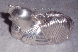 Windsor Park Style 3D Settin Hen Chicken Sterling Christmas Ornament Pendant - Picture 1 of 3