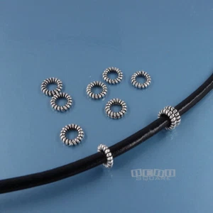 Espaciador/conector 10 anillo de salto cerrado con cuerda de plata esterlina oxidada de 5 mm #33136 - Imagen 1 de 2