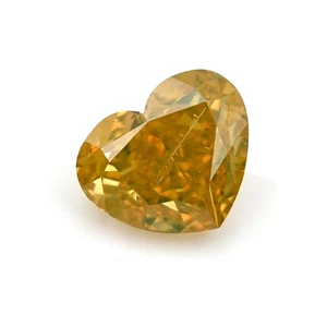 1.01 Carat Natural Fancy Vivid Yellow Diamond Heart I1 GIA Certified Rare Gift - Picture 1 of 7