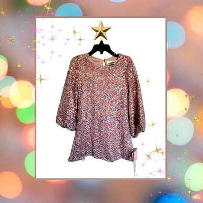 Vestido Rare Editions 2T - Rosa y Lentejuelas Nuevo con Etiquetas Foto 1 de 4