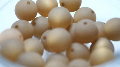 25 Stk. Polarisperlen, 14 mm, Farbe taupe, matt - Bild 1 von 2