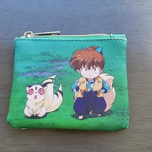 InuYasha Wallet Kirara Shippo Floral Coin Purse Cardholder Anime Bioworld - Picture 1 of 3