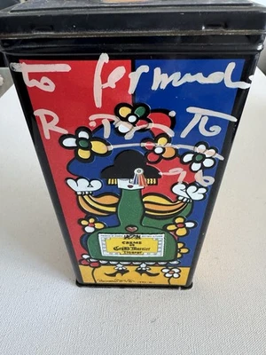Crème de Gran Marnier Vintage Romero Britto Design Decorative Colorful TIN ONLY - Image 1 of 4