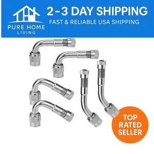 Versatile 6-Piece Valve Stem Extension Set: 45, 90, 135 Degrees for All Vehicles - Picture 1 of 11