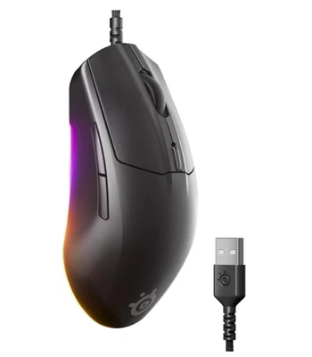 SteelSeries Rival 3 Gen 2 Optical Wired Gaming Mouse Open Box - Image 1 of 4