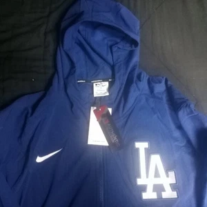 Neu mit Etikett Nike Therma-Fit Los Angeles Dodgers Kapuzenpullover Sweatshirt mit Reißverschluss - Bild 1 von 8