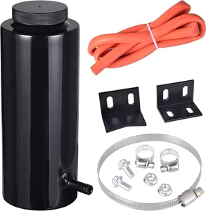 800ml Universal Radiator Coolant Aluminum Catch Tank Overflow Reservoir Black - Picture 1 of 8