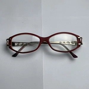 Cazal Eyeglasses Glasses Frames Red Square Oval Full Rim Vintage 49-15-135 - Picture 1 of 8