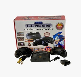 Sega Genesis Classic Console 80 Built-In Games + 2 Wireless Controllers Tested 