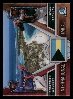 2024 Bowman Chrome International Impact #II21 Sebastian Walcott/Ryan Reckley - Image 1 of 2