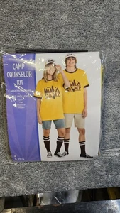 Camp Counselor Kit Halloween Vestito Camicia Fischietto Cappello Calzino Taglia Adulto Standard - Foto 1 di 6