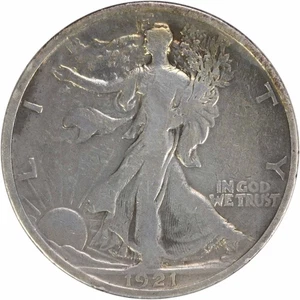 1921 Walking Liberty Silber Half Dollar sehr guter Zustand ungeprüft #107 - Bild 1 von 2