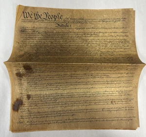 CONSTITUTION of the UNITED STATES of AMERICA-AGED REPLICA - Picture 1 of 4
