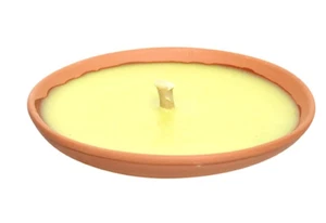 FIACCOLA IN TERRACOTTA CITRONELLA ANTIZANZARE CANDELA COCCI DA GIARDINO DA 17CM - Foto 1 di 7