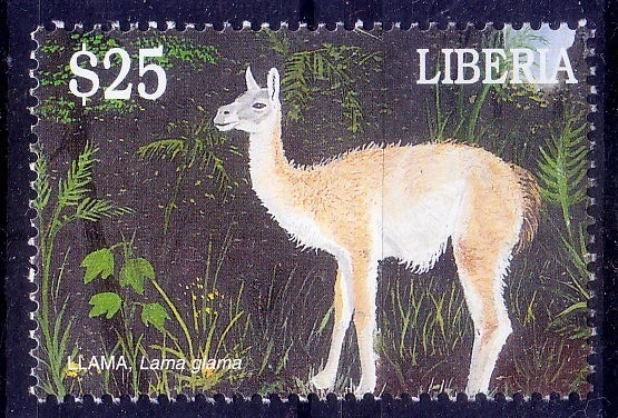 Liberia 2001 MNH, Llama, Domestic Animals  [RG] - Image 1 of 1