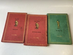 Three AA Milne Books 1961 Winnie The Pooh, House At Pooh Corner, Now We Are Six - Picture 1 of 21