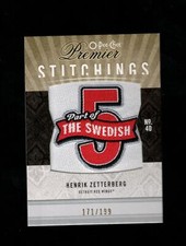2009-10 O-PEE-CHEE PREMIER HENRIK ZETTERBERG STITCHINGS 171/199 THE SWEDISH 5