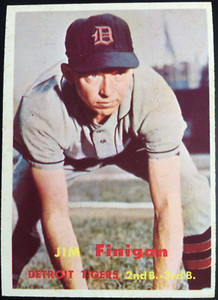1957 Topps #248 JIM FINIGAN Detroit Tigers MLB baseball card EX+