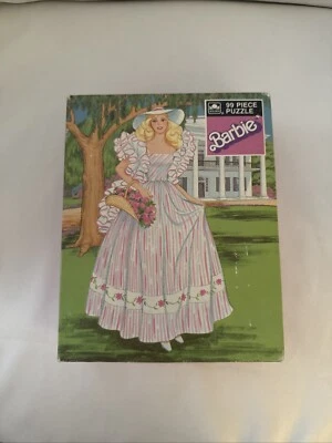 Rompecabezas Barbie 99 piezas vintage 1987 por Golden Open completo Foto 1 de 4