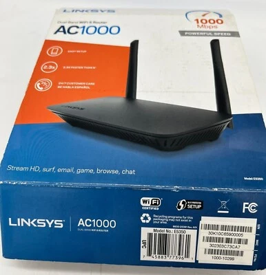 Linksys E5350 Wireless Router Dual-Band WiFi 5 AC1000 - Image 1 of 4