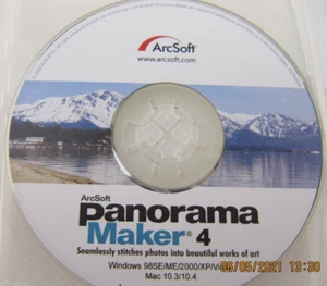 ArcSoft Panorama Maker 4 PC CD Stitch Images Digital Professional Photo Overlap - Picture 1 of 2