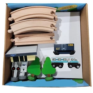 Juego de tren de madera de 17 piezas compatible con las principales marcas Track y más CSX - Imagen 1 de 3