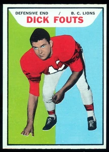 1965 TOPPS CFL FOOTBALL #9 DICK FOUTS NM VANCOUVER B C LIONS KANSAS STATE UNIV - Picture 1 of 2