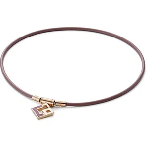 Colantotte TAO Halskette Slim AURA Mini Champagner Gold x Lavendel Glitzer L 47 cm - Bild 1 von 8