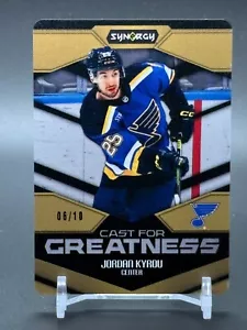 2024-25 UD Synergy Cast for Greatness Gold CG-30 JORDAN KYROU Blues SP /10 - Picture 1 of 2