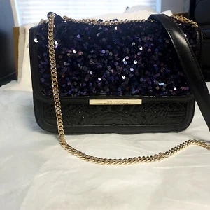 Brahmin Momento Collection Rosalie Sequin Crossbody Bag Leder Umhängetasche Tasche Neu - Bild 1 von 9