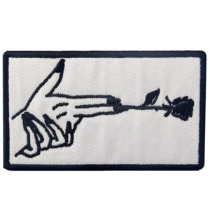 Embroidered Patches Iron on Sew On Patch Appliques Badges Rose Punk Biker Back - Picture 1 of 4