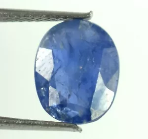 Pietra preziosa ovale zaffiro blu Ceylon 100% naturale 4,15 carati certificata BS05 nuovo stock - Foto 1 di 13