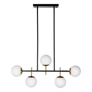 Iron & Glass Maddox Pendant - Linear by cafe lighting RRP $725.00 - Picture 1 of 3